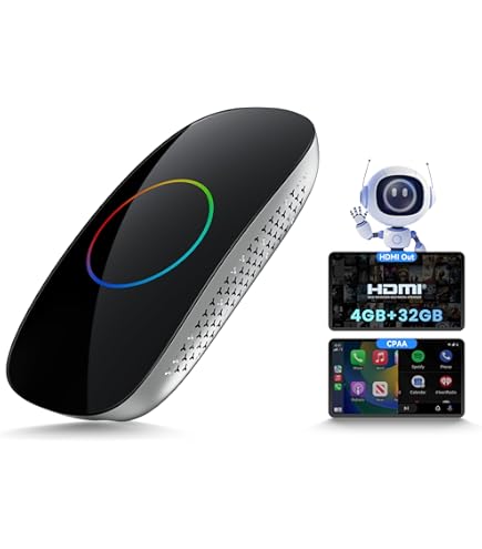 新作◆MYATOTO AIBOX CB7SATN CarPlay Android ATOTO CB7SATN 8-in-1 AI Box – Wireless CarPlay Adapter with HDMI I/O